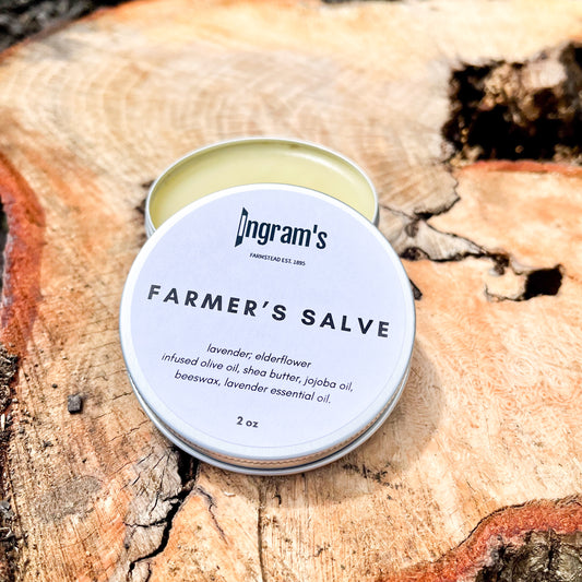 Ingram’s Farmstead Farmer’s Salve with Elderflower & Lavender Infused Oil